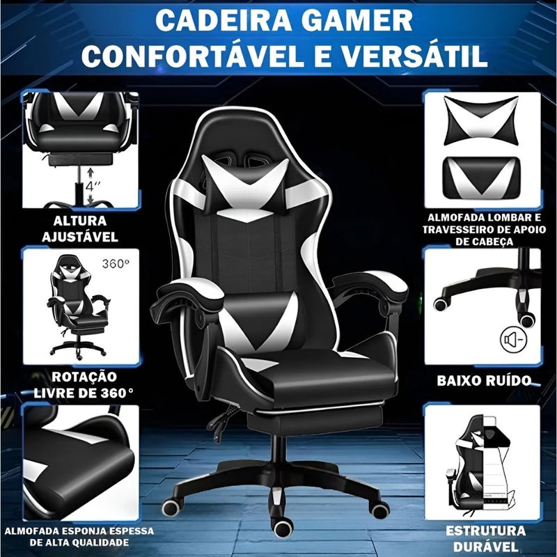 Cadeira ergonômica reclinável Gamer Office